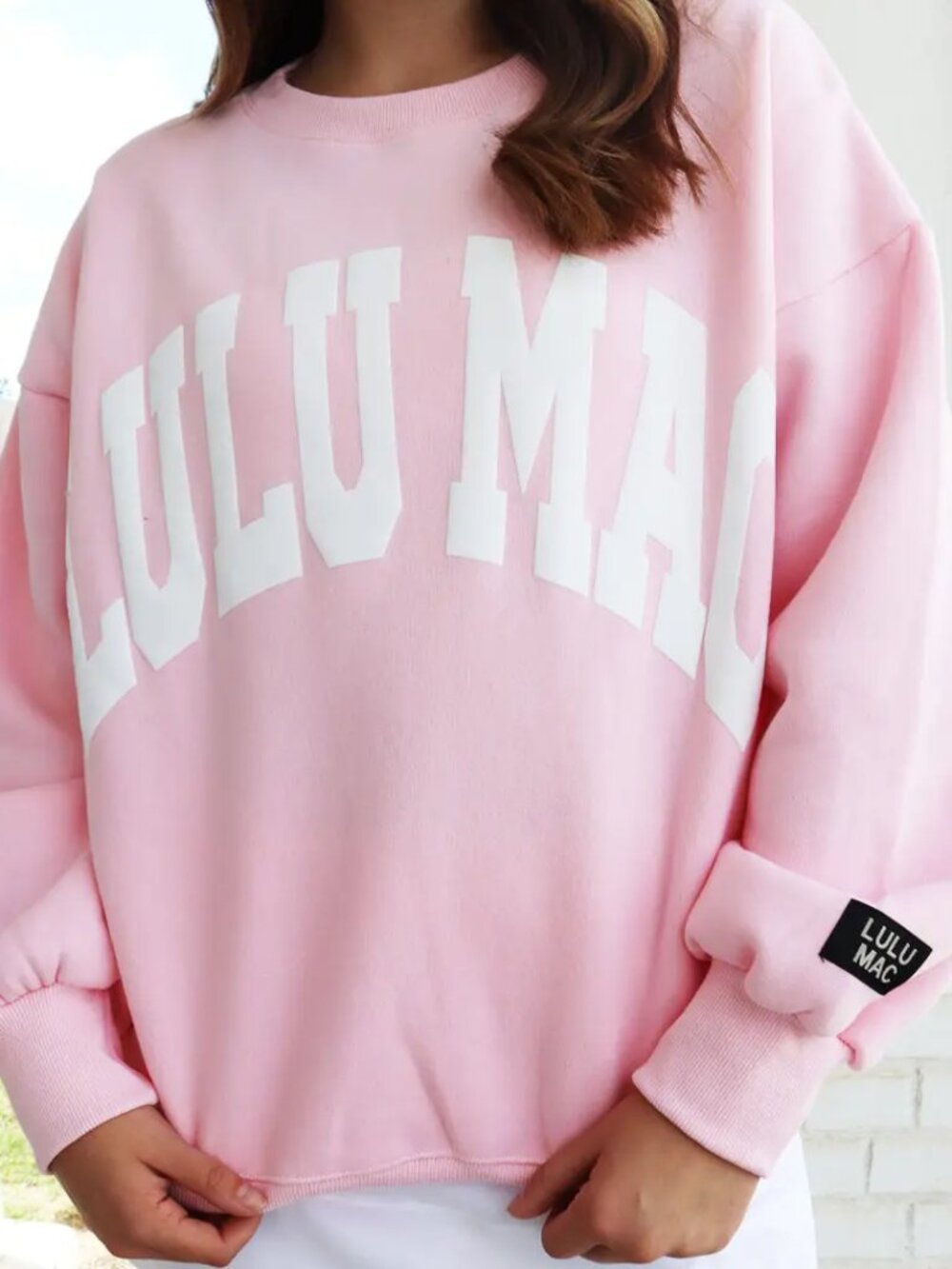 Light Pink Lulu Mac sweatshirt NWT